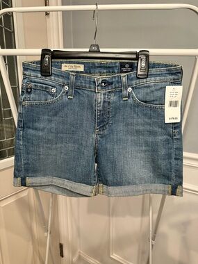 NWT AG Adriano Goldschmied Denim City Shorts - Classic Blue Jean Shorts